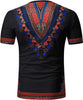 Men African Dashiki T Shirt Tribal Floral Print Short Sleeve round Neck Slim Fit Shirts Tops(B)