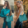 Women's Leather Crossbody Hobo Bags and Shoulder Satchel Purses - Model MWC-1001STQ