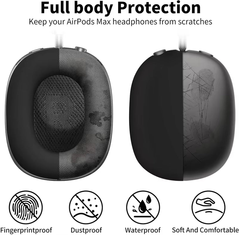 3 in 1 Soft Silicone Skin Protector Headphones Case for Airpods Max Airpodmax anti Scratch Shockproof Earphone Cover Accessories