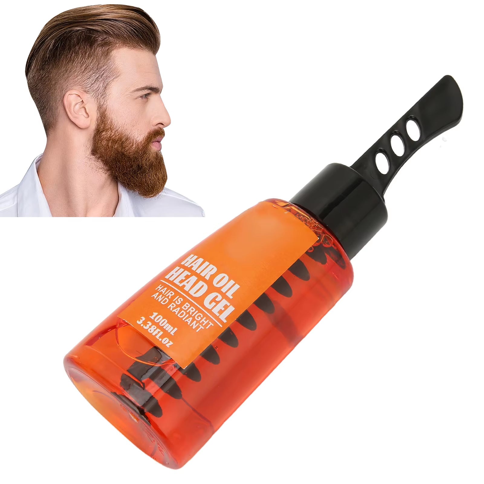 Achieve the Perfect Slicked Back Look with Our 100ml Men’s Hair Styling Gel Oil and Wide Tooth Comb