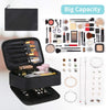 Makeup Bag and Jewelry Bag for Women, Large Make up Bag Organizer with Compartments Waterproof Makeup Bag and Jewelry Bag for Women (Black)