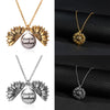 You Are My Sunshine Vintage Creative Sunflower Pendant Double-Layer Open Necklace Sweater Necklaces for Women Jewelry Gift