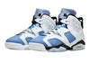 Elevate Your Style with the Air Jordan 6 Retro 'White / UNC University Blue' - Perfect for Big Boys!