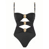 Hollowen One Piece Swimsuit with Cover up Sexy Swimwear Women off Shoulder Swim Suits Patchwork Bathsuit Belt Bodysuit Beachwear