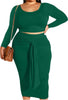 Plus Size Women 2 Piece Outfits Sets Sexy Tracksuit Midi Dress,Sleeveless Tank Top Bodycon Skirts Set Casual Summer