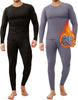 2 Pack Long Johns Thermal Underwear for Men Soft Fleece Lined Base Layer Cold Weather Set XS-4XL