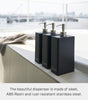 Black Rectangular Shampoo Dispenser by Tower