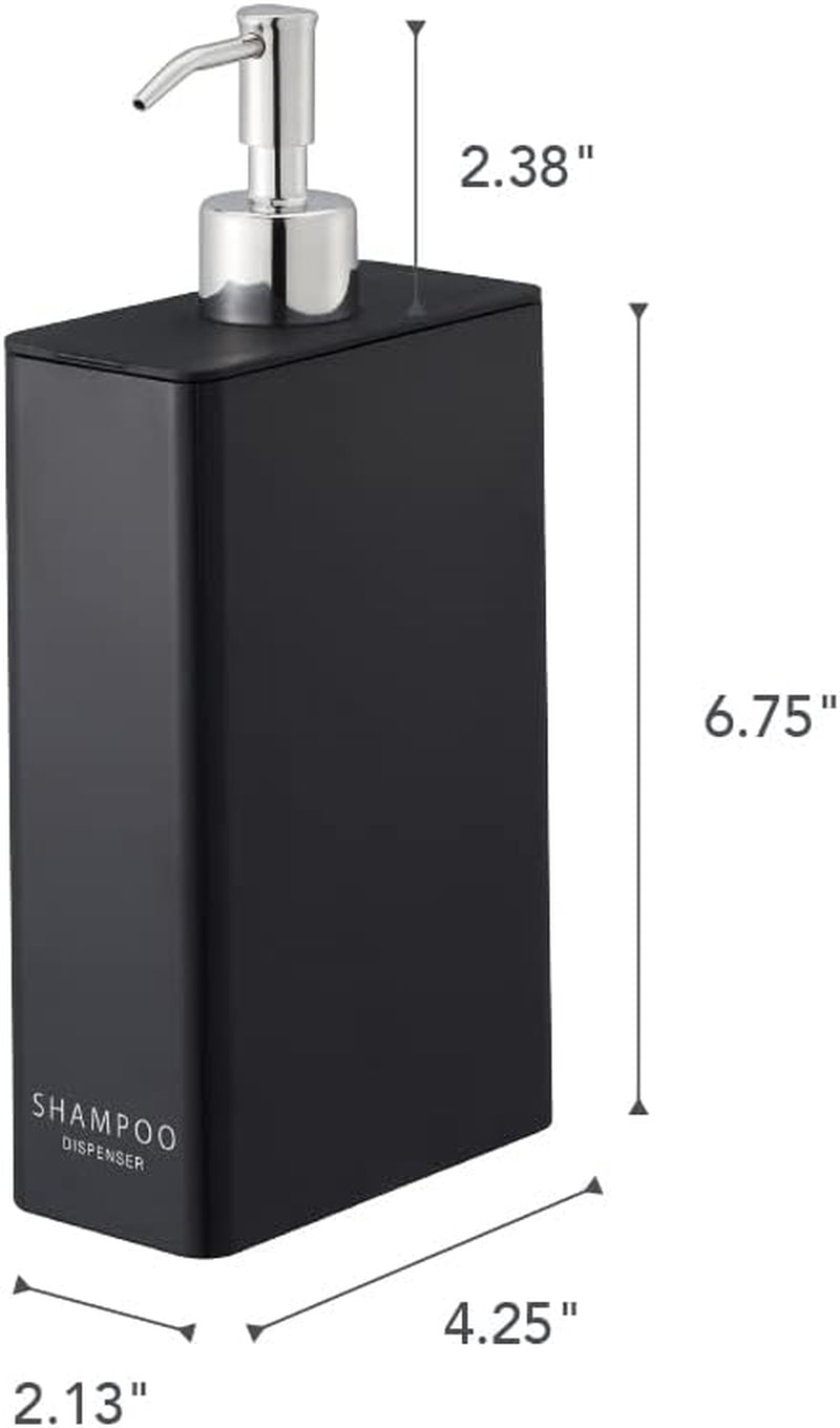 Black Rectangular Shampoo Dispenser by Tower