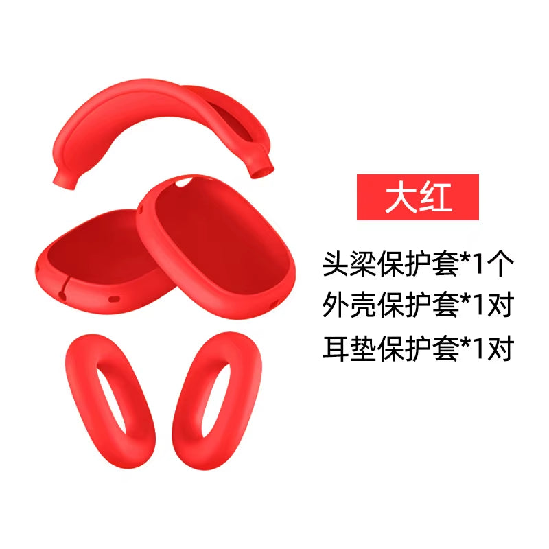 3 in 1 Soft Silicone Skin Protector Headphones Case for Airpods Max Airpodmax anti Scratch Shockproof Earphone Cover Accessories