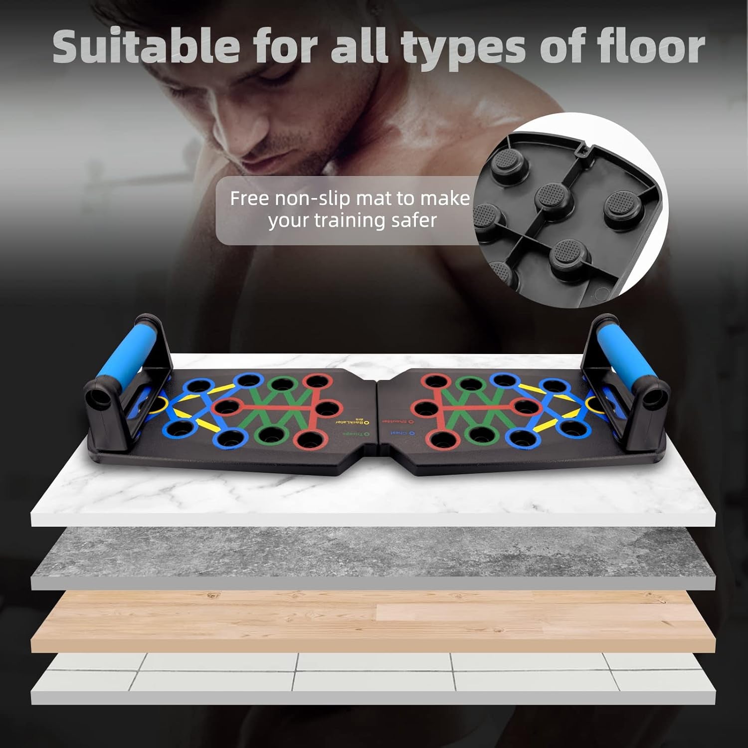 Versatile 28-in-1 Push Up Rack Board - Ultimate Home Gym Fitness System